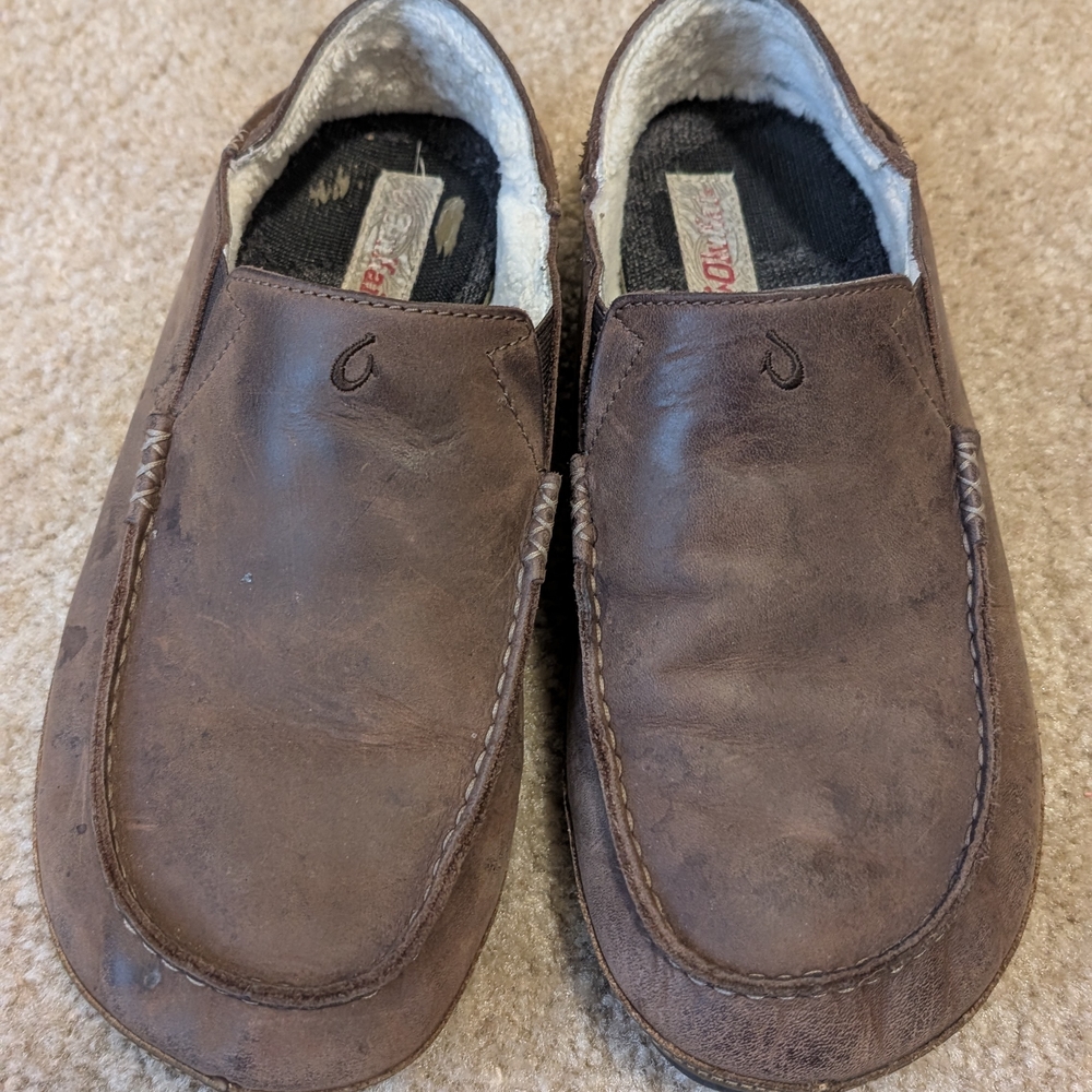 Olikai Moloa Mens Leather Slippers Size 11M